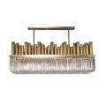 Nordic Stainless Steel T8 Chandelier Modern Chandeliers Ceiling Led Lights Copper Pendant Lamp